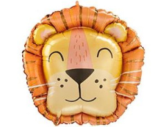 A Шар (28"/71 см) Фигура, Голова, Лев, 1 шт. в уп.